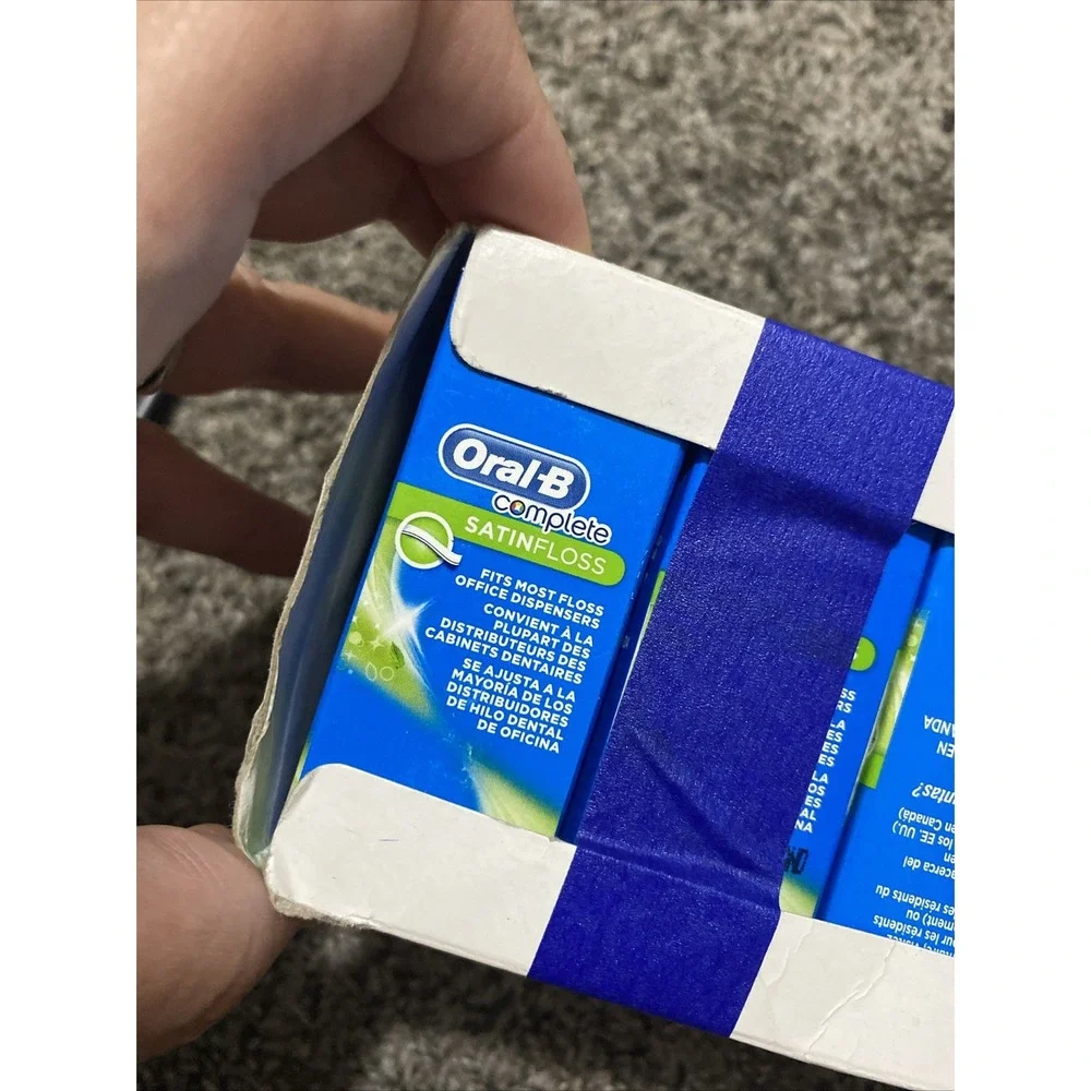 12 Units 200m/220yd Mint Satin Floss Carton For Office Dispenser Refills Oral B